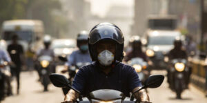تأثیر آلودگی هوا بر سلامت موتورسواران 🚦🏍️